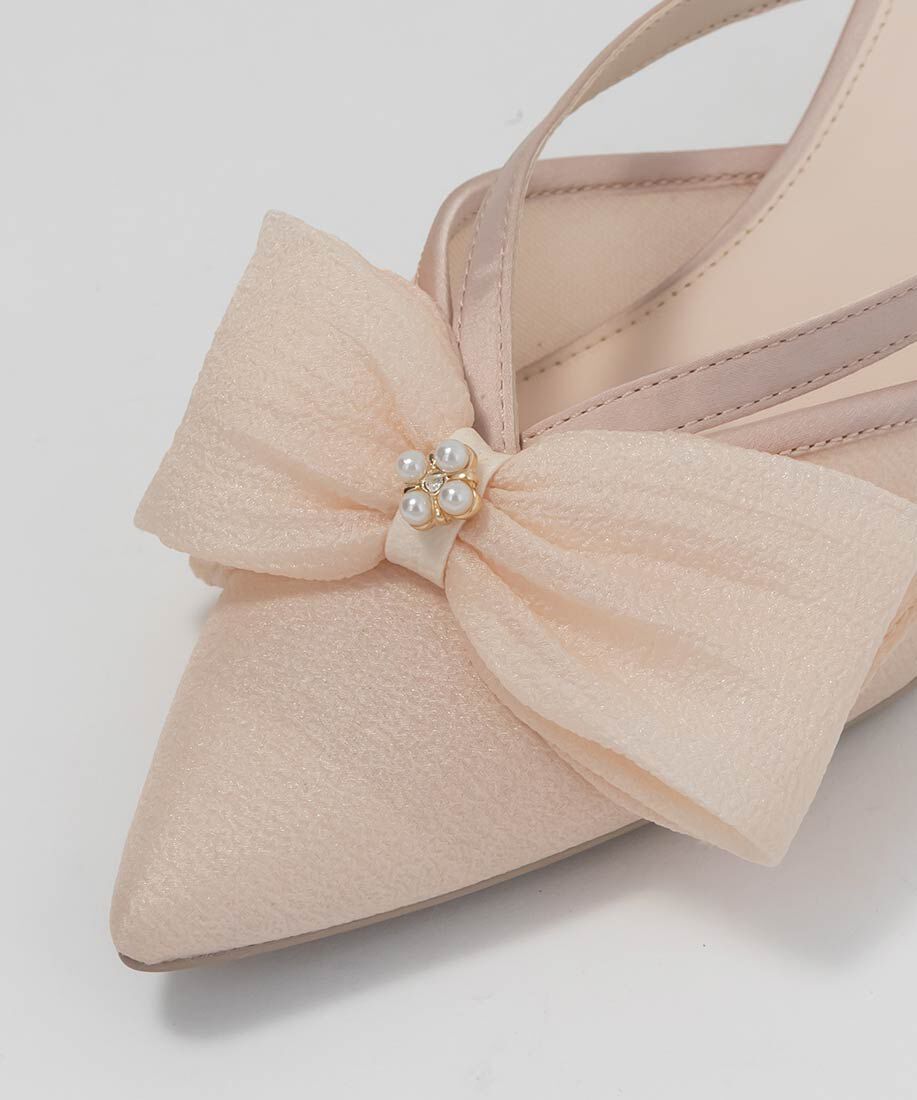  「シアーリボンミュールパンプス」|パンプス|