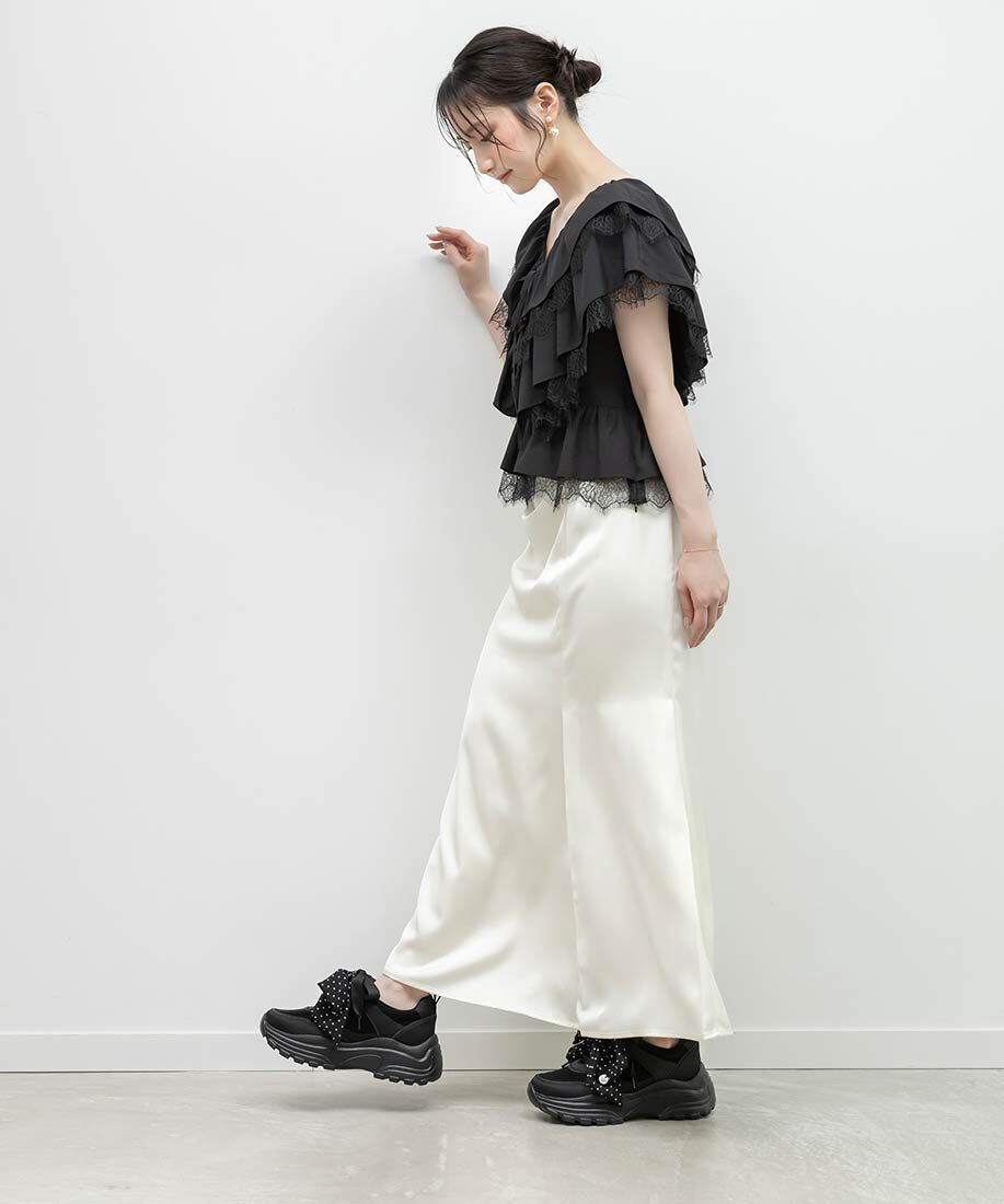  「2WAY スカーフリボンボリュームスニーカー」|スニーカー|