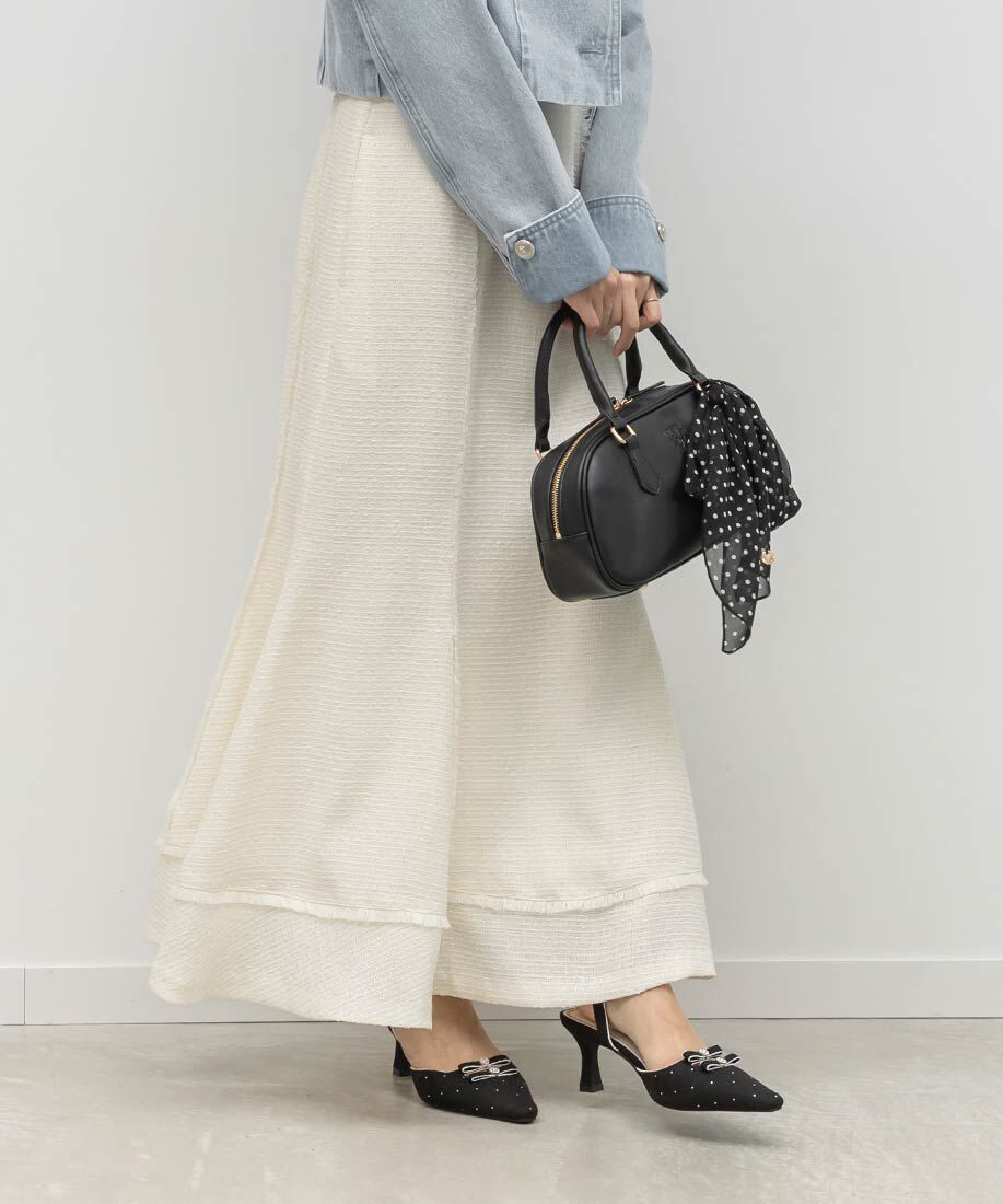  「ミニリボンアンクルストラップパンプス」|パンプス|