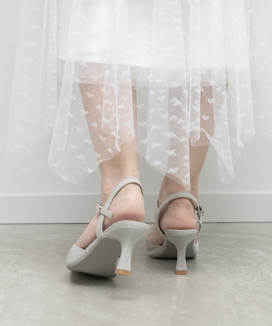  「ミニリボンアンクルストラップパンプス」|パンプス|