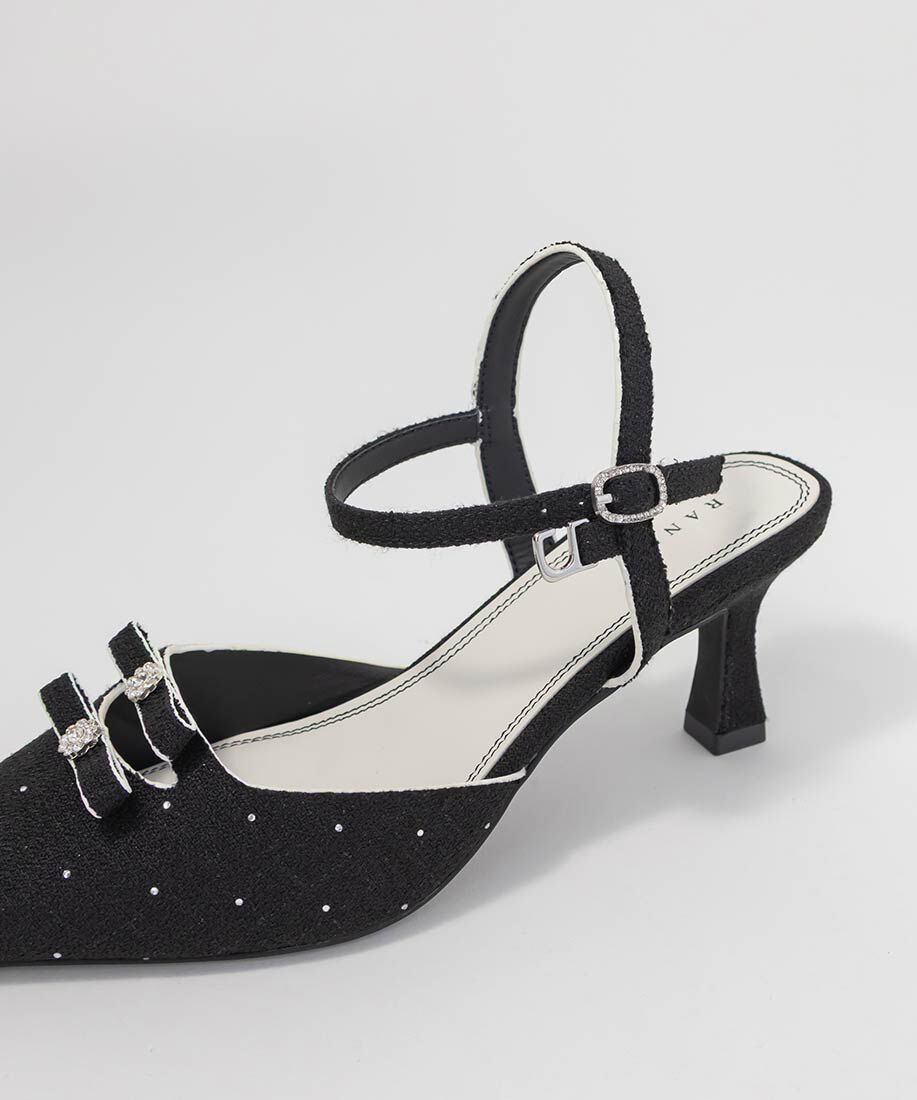  「ミニリボンアンクルストラップパンプス」|パンプス|