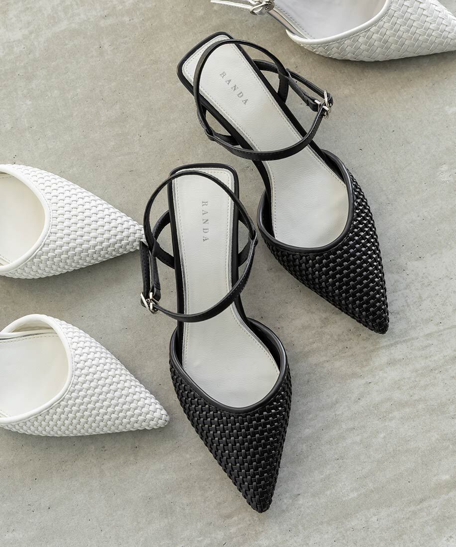  「ブレードデザインアンクルストラップパンプス」|パンプス|