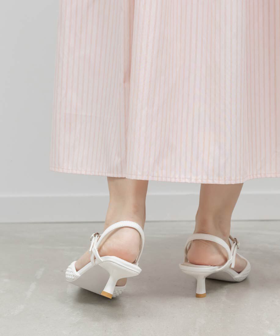  「ブレードデザインアンクルストラップパンプス」|パンプス|