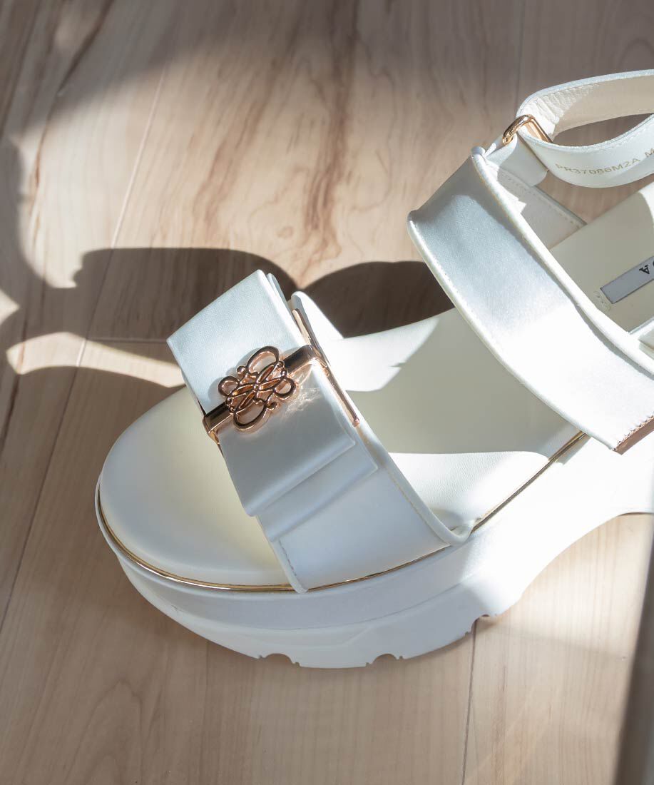  「モノグラムリボンボリュームスポーツサンダル」|サンダル|