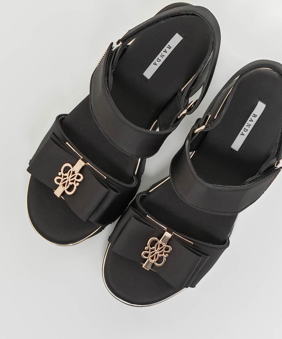  「モノグラムリボンボリュームスポーツサンダル」|サンダル|