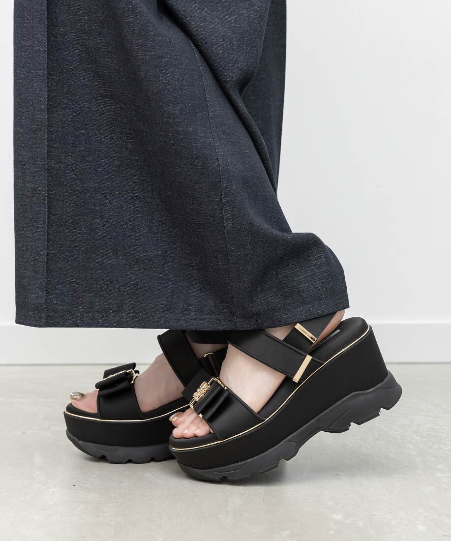  「モノグラムリボンボリュームスポーツサンダル」|サンダル|