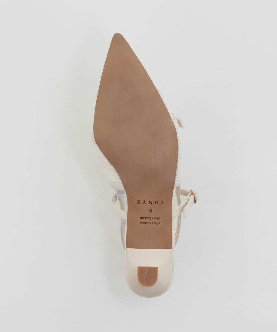  「シアーチェックバックストラップパンプス」|パンプス|