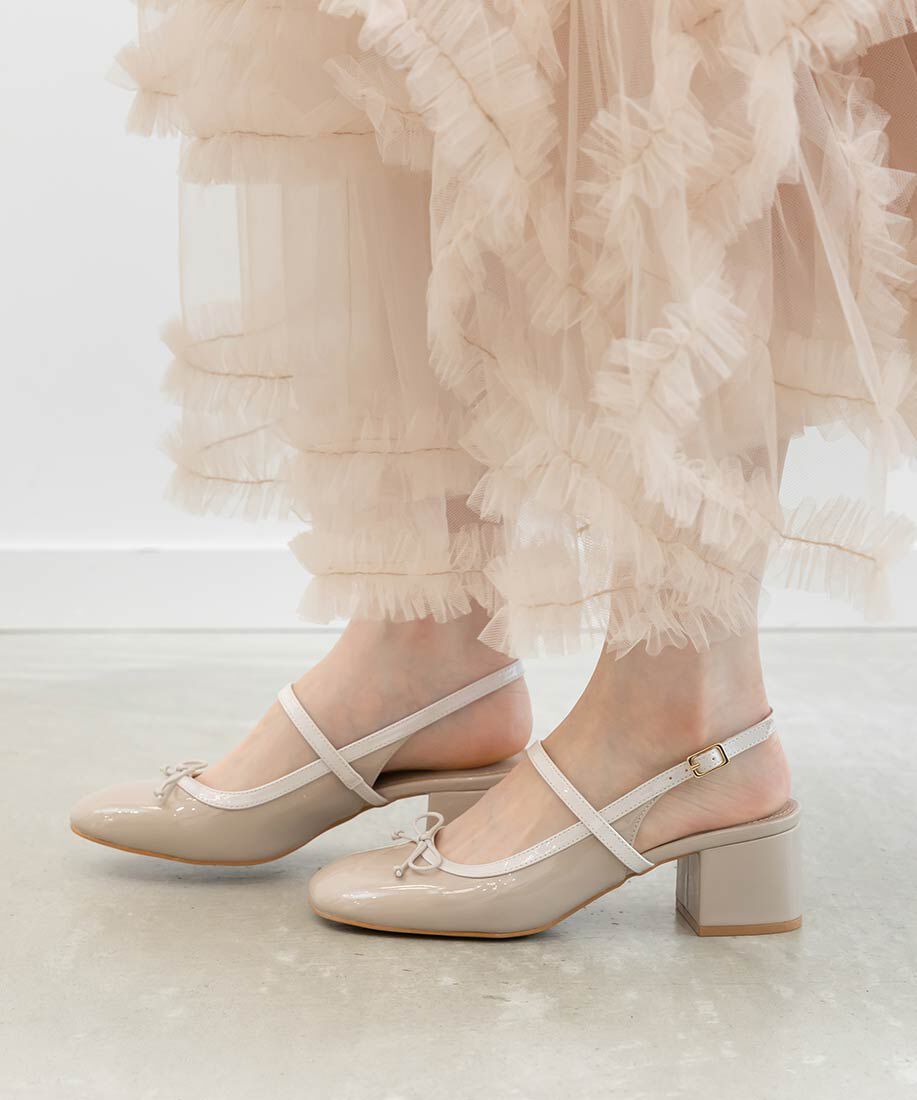  「エナメルバックストラップパンプス」|パンプス|