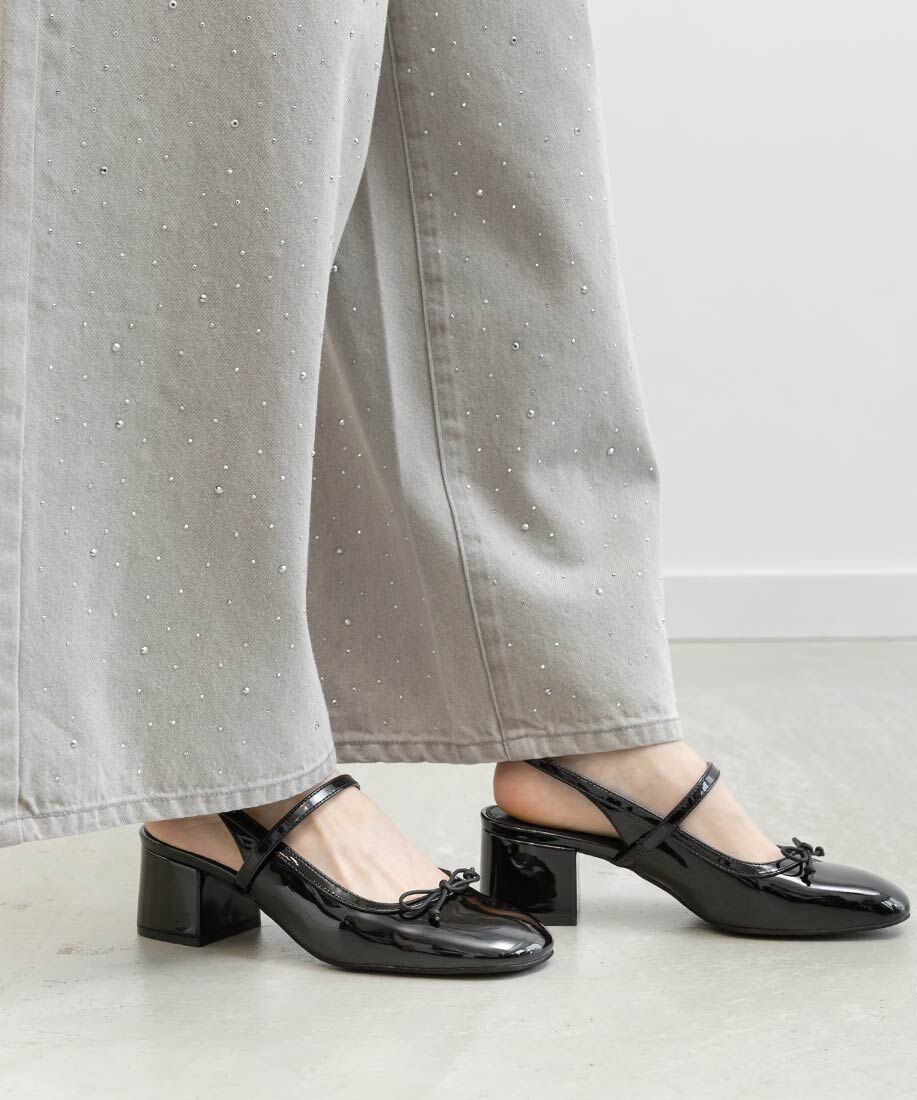  「エナメルバックストラップパンプス」|パンプス|