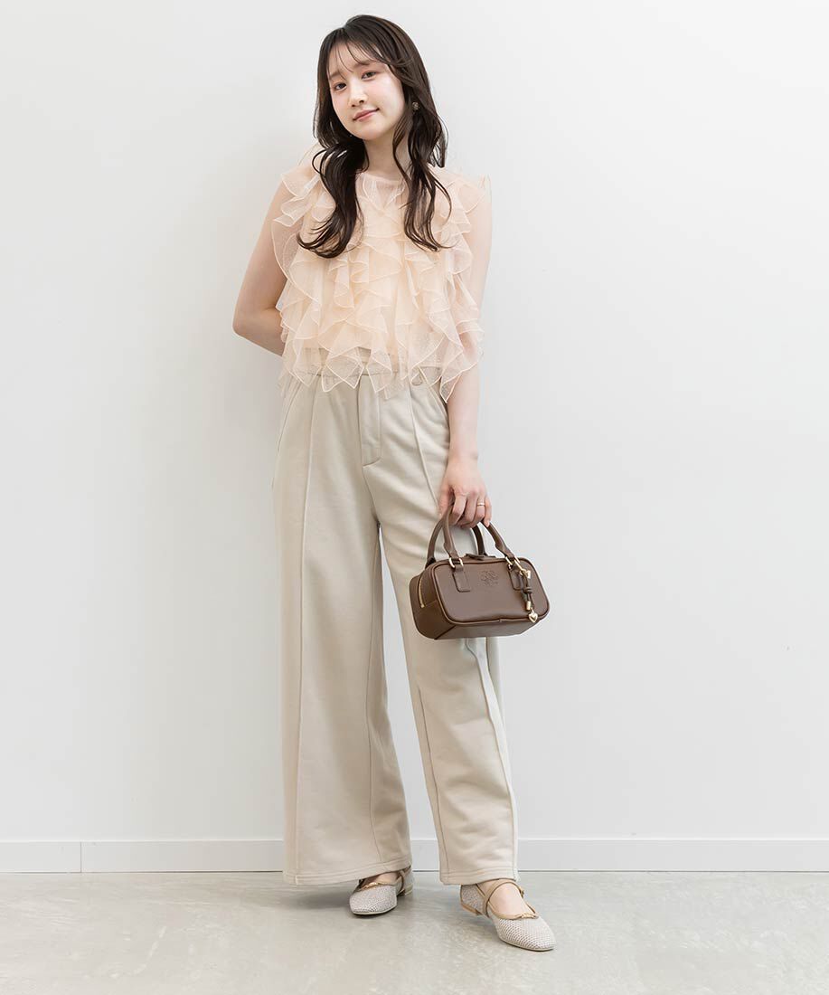  「メッシュメリージェーンフラットパンプス」|パンプス|