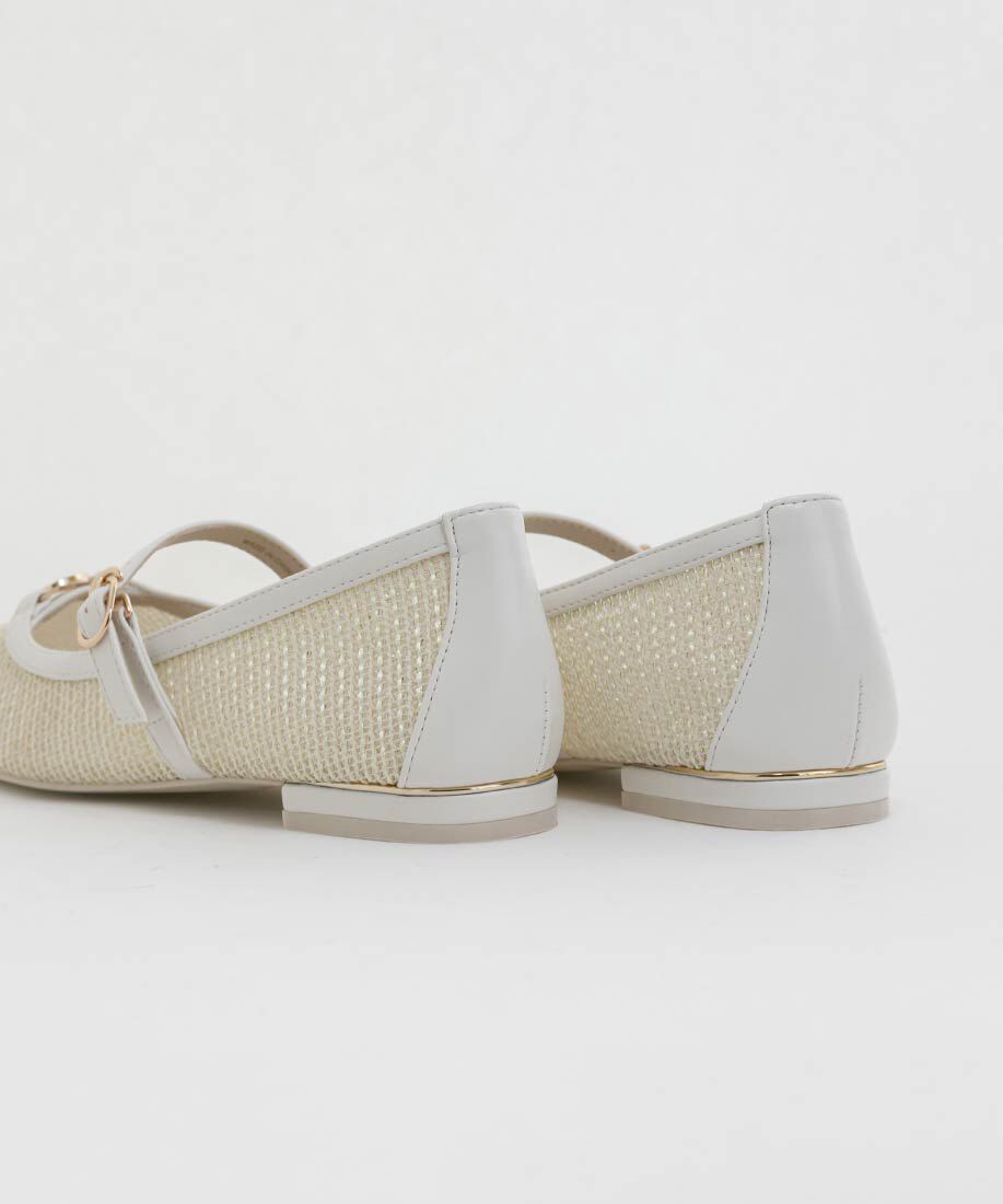  「メッシュメリージェーンフラットパンプス」|パンプス|