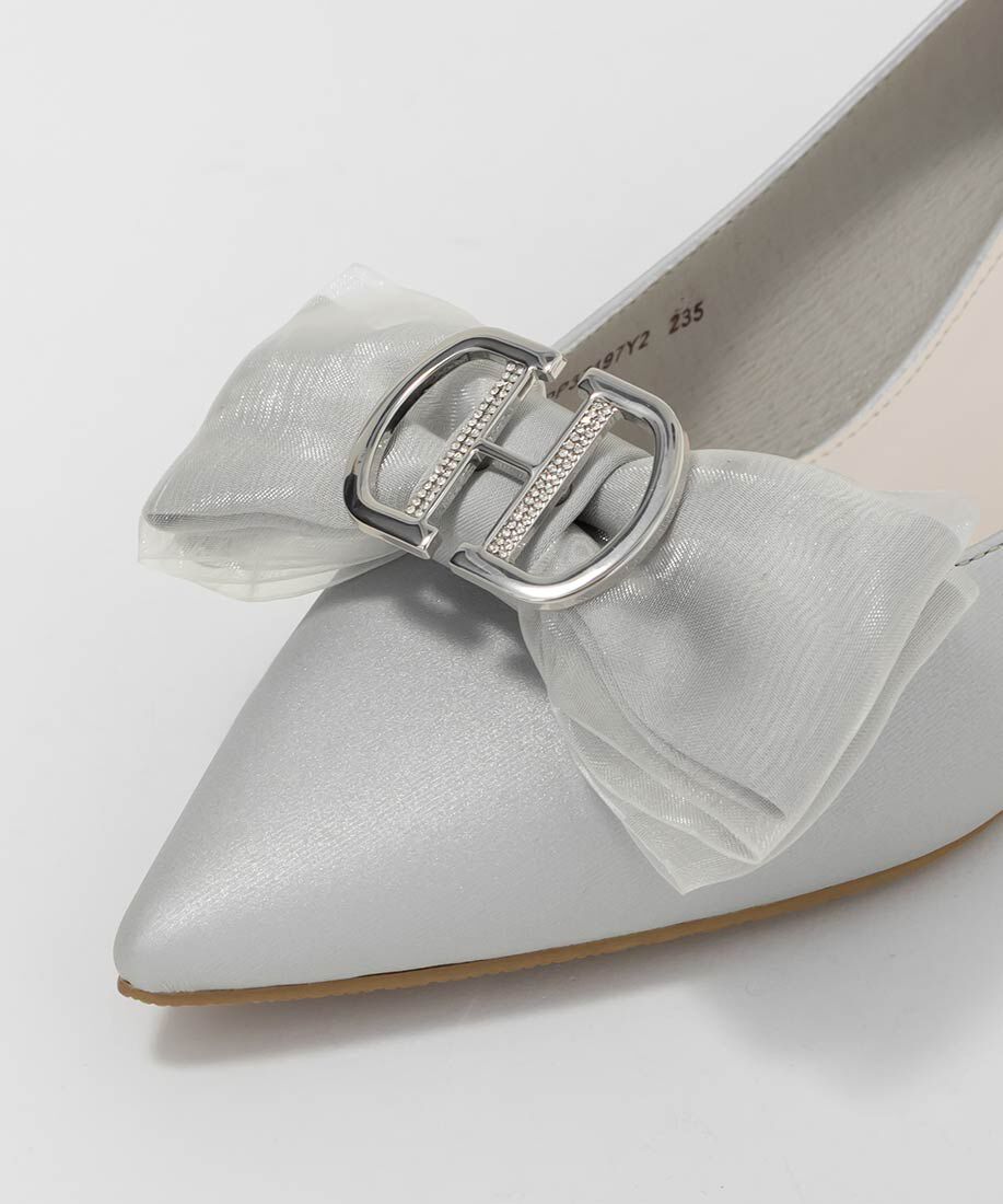  「2WAY シアーシフォンリボンパンプス」|パンプス|