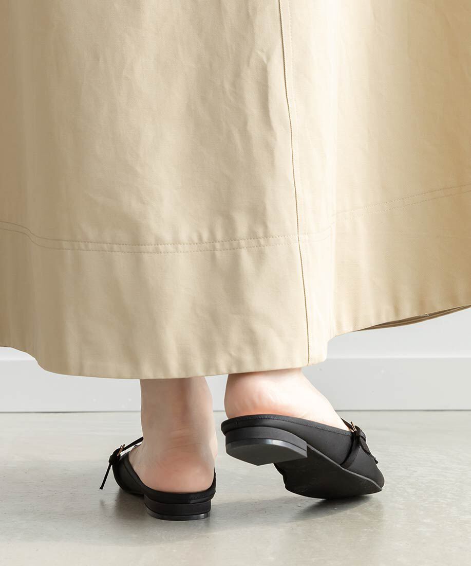  「バレエシューズライクミュールパンプス」|ルームシューズ|