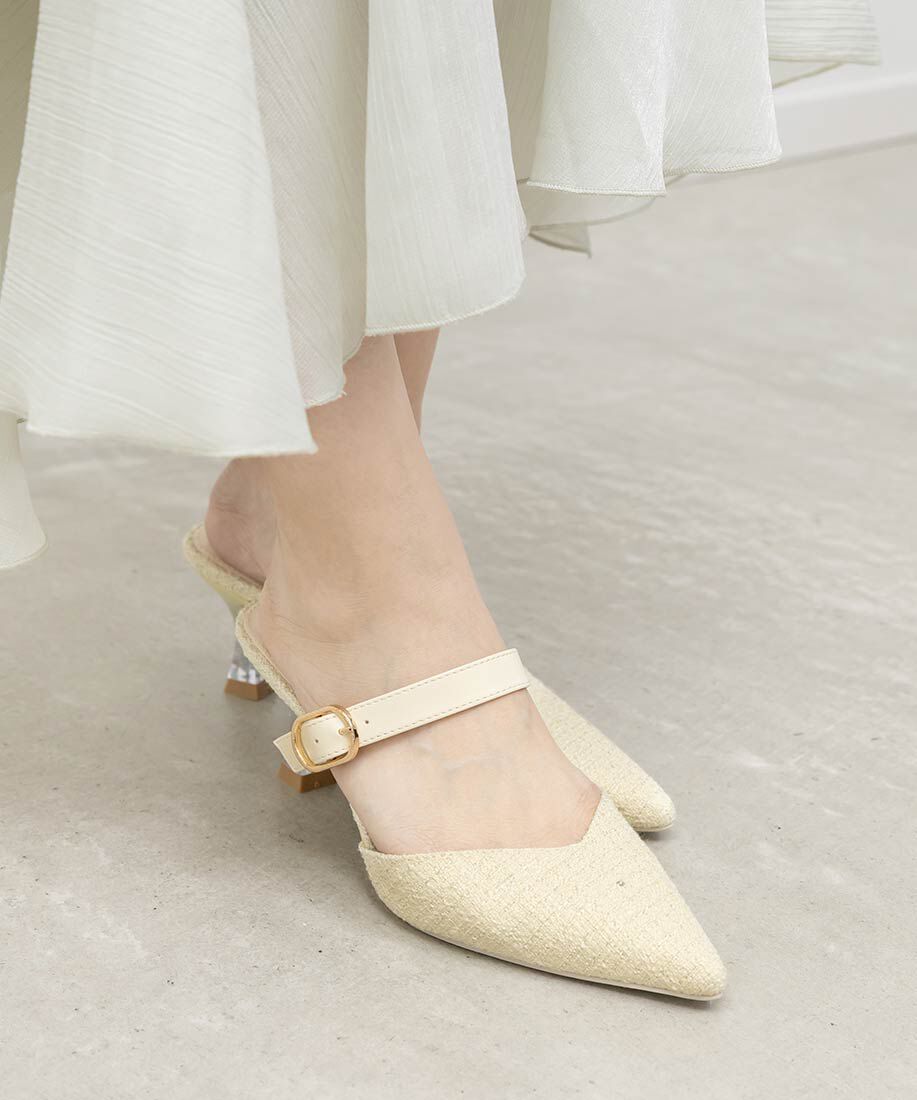  「【Tulip Collection】2WAY チューリップリボンミュールパンプス」|パンプス|