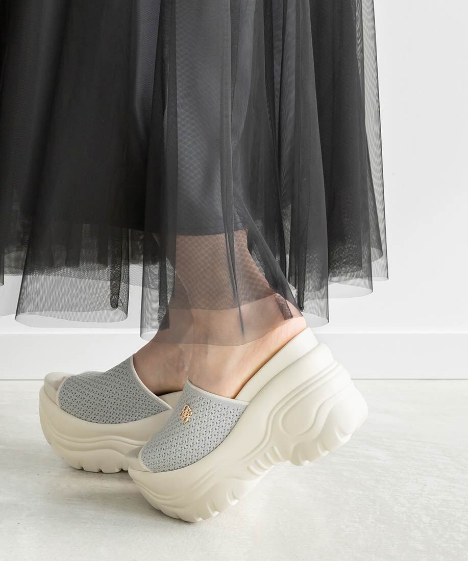  「【SUSTAINABLE】ニットボリュームソールサンダル」|サンダル|