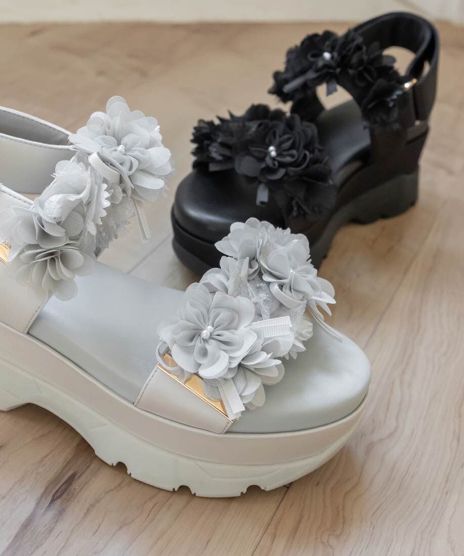  「シアーフラワーベルトスポーツサンダル」|サンダル|