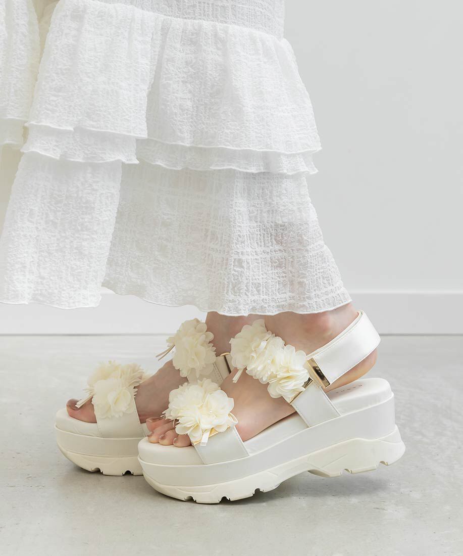  「シアーフラワーベルトスポーツサンダル」|サンダル|