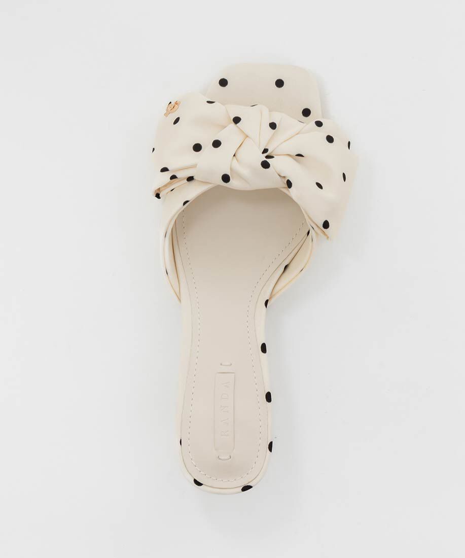  「リボンデザインスクエアトゥミュールサンダル」|パンプス|