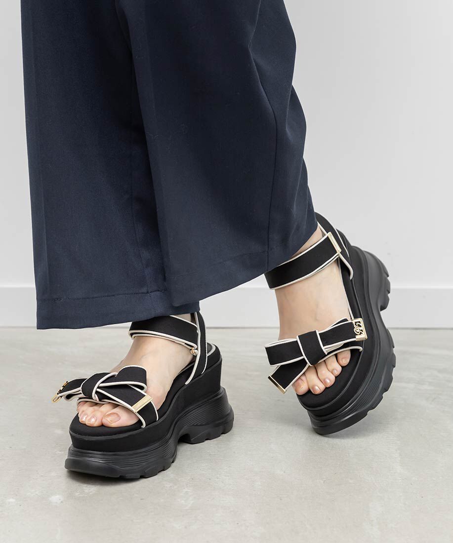  「パイピングリボンスポーツサンダル」|サンダル|