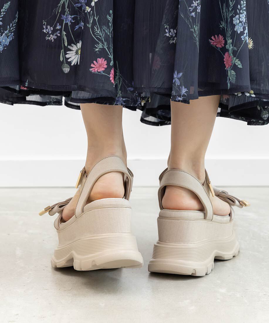  「パイピングリボンスポーツサンダル」|サンダル|