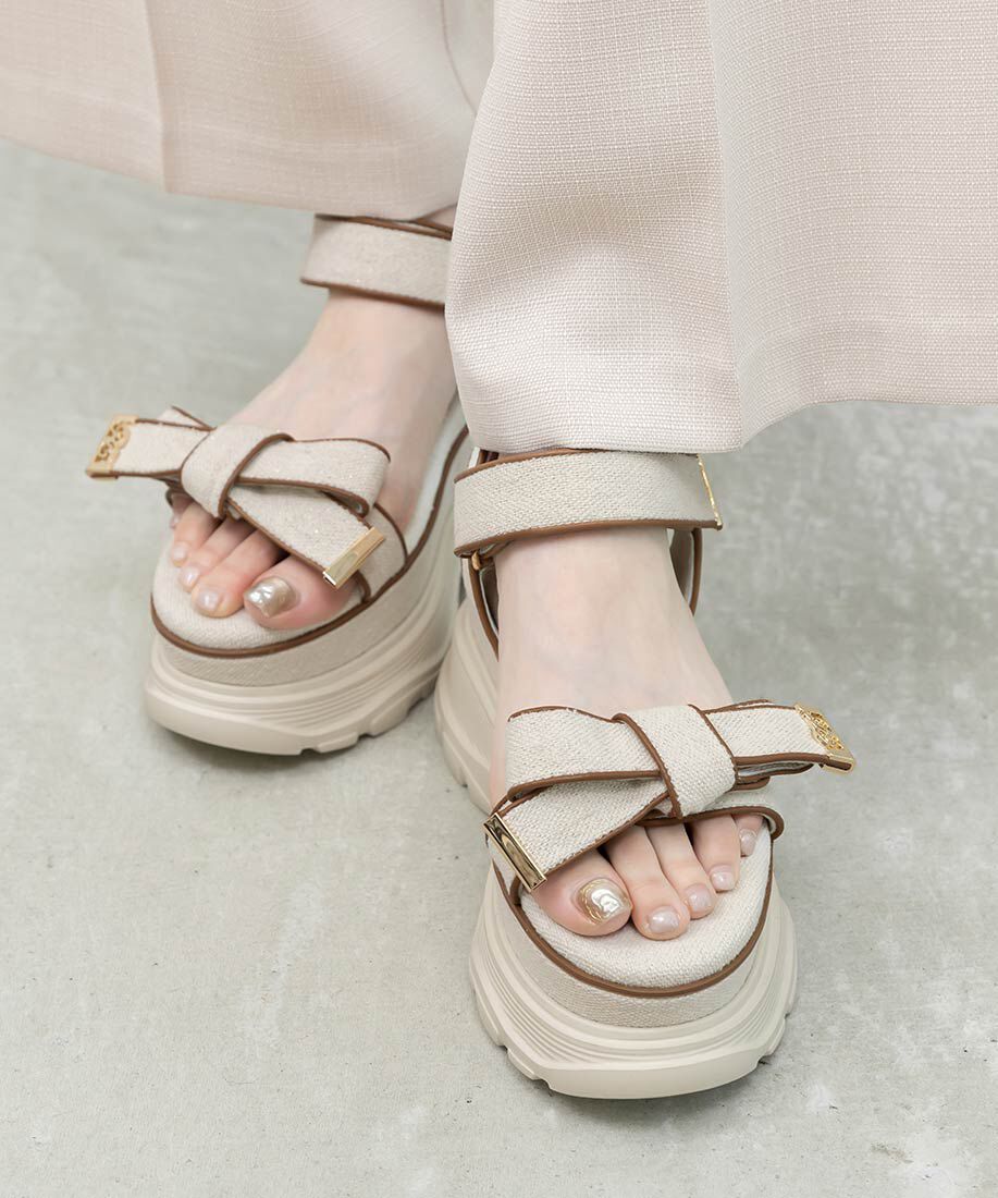  「パイピングリボンスポーツサンダル」|サンダル|