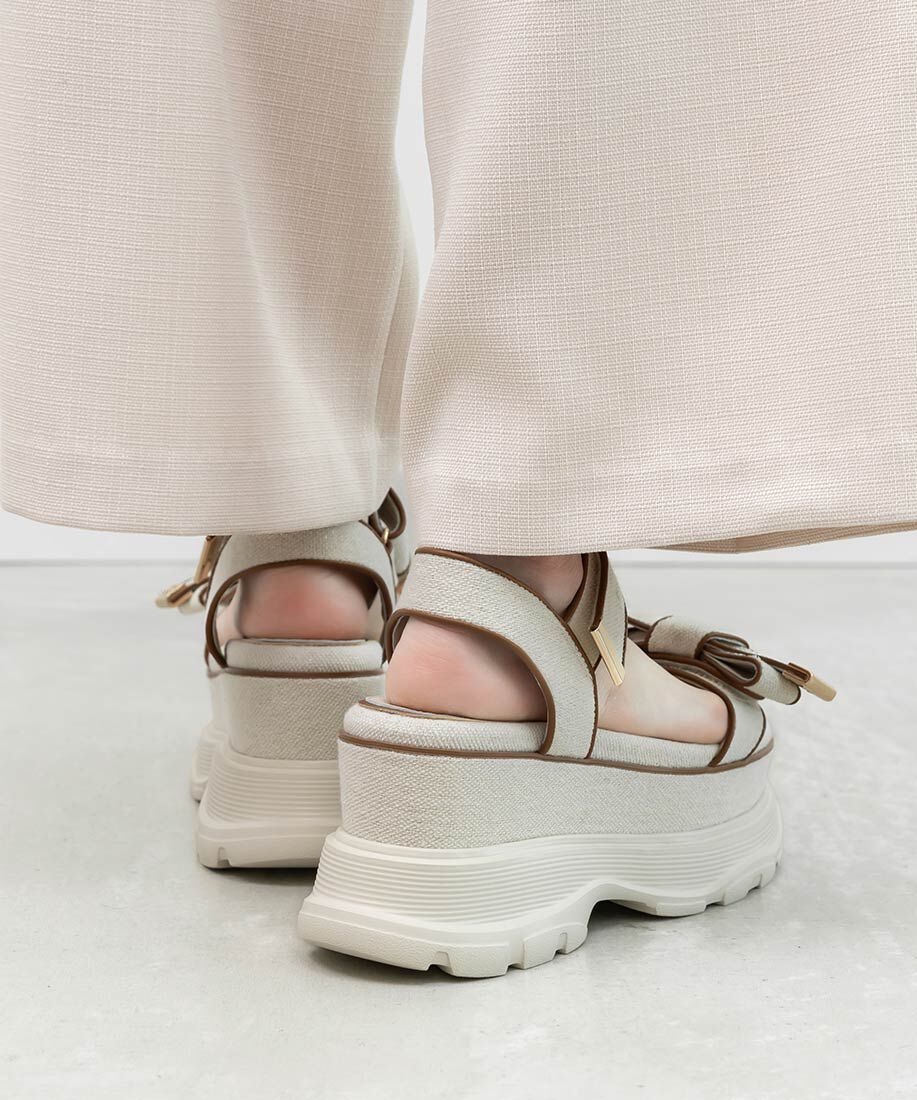  「パイピングリボンスポーツサンダル」|サンダル|