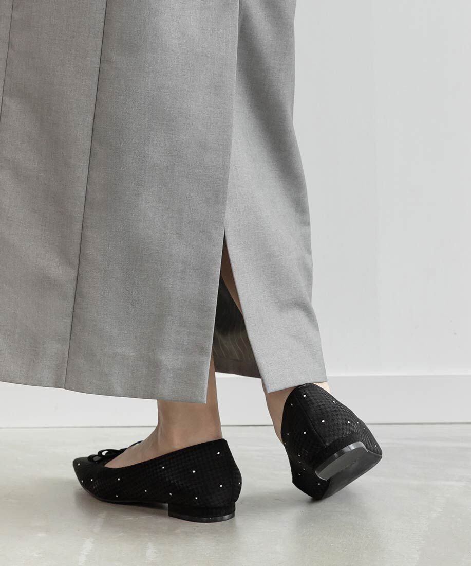  「ミニリボンフラットパンプス」|パンプス|