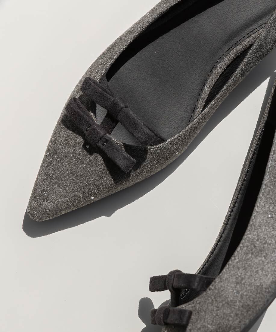  「ミニリボンフラットパンプス」|パンプス|