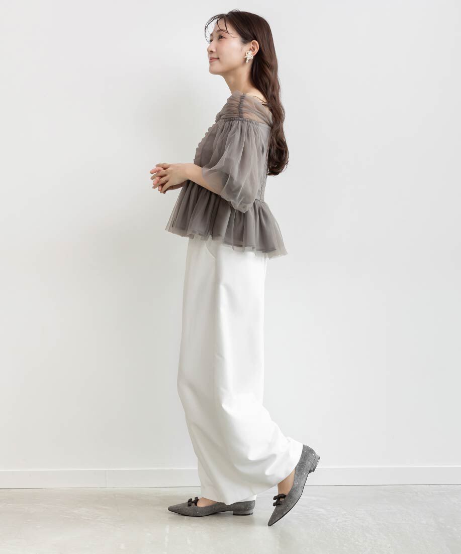  「ミニリボンフラットパンプス」|パンプス|