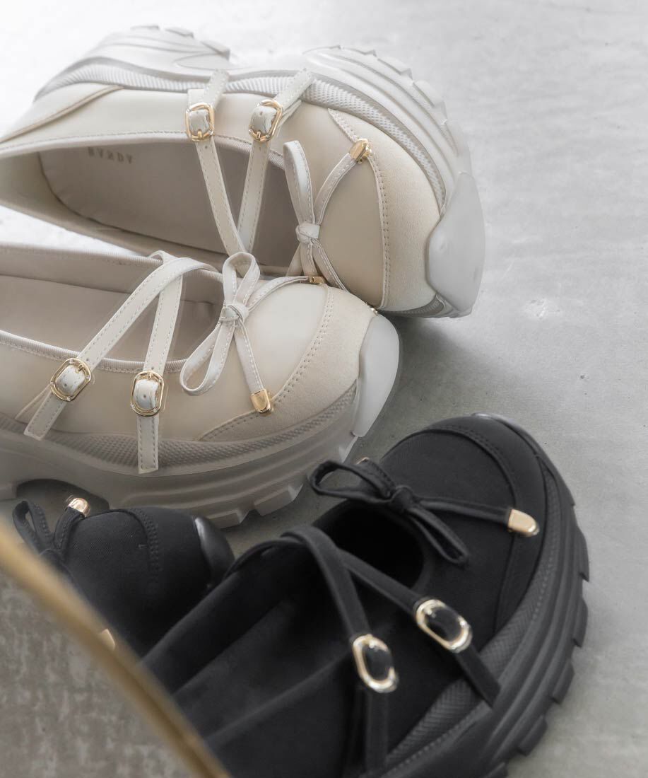  「ボリュームソールトゥシューズライクスニーカー」|スニーカー|