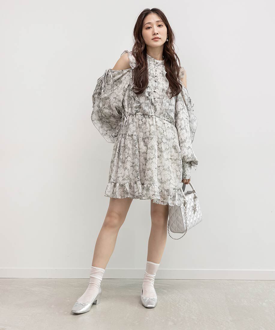  「スクエアトゥヒールアップバレエシューズ」|パンプス|