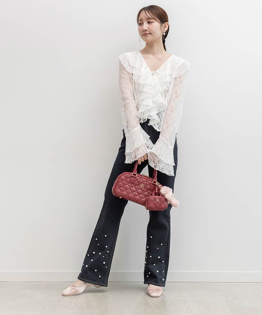  「スクエアトゥヒールアップバレエシューズ」|パンプス|