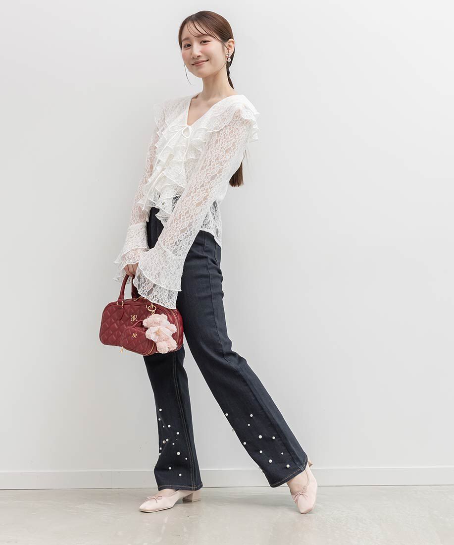  「スクエアトゥヒールアップバレエシューズ」|パンプス|