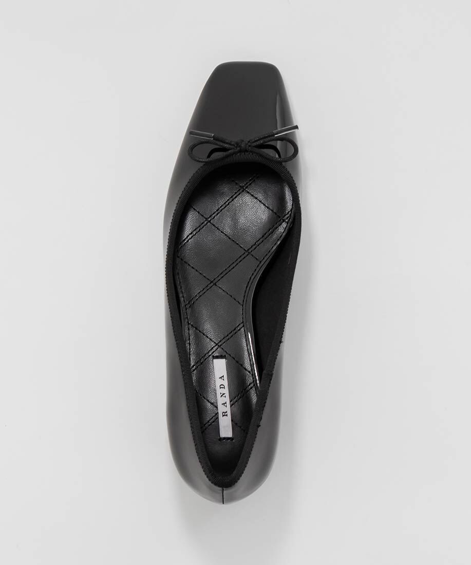  「スクエアトゥヒールアップバレエシューズ」|パンプス|