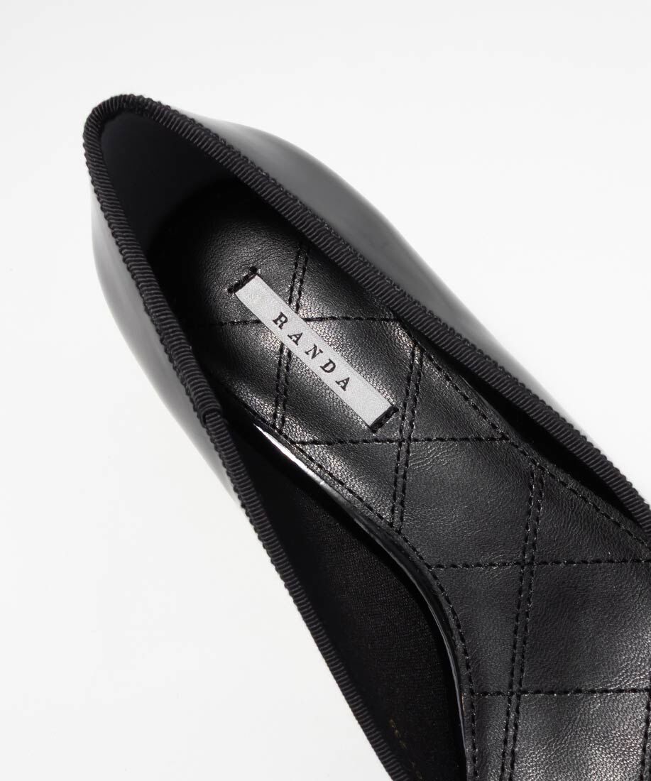  「スクエアトゥヒールアップバレエシューズ」|パンプス|