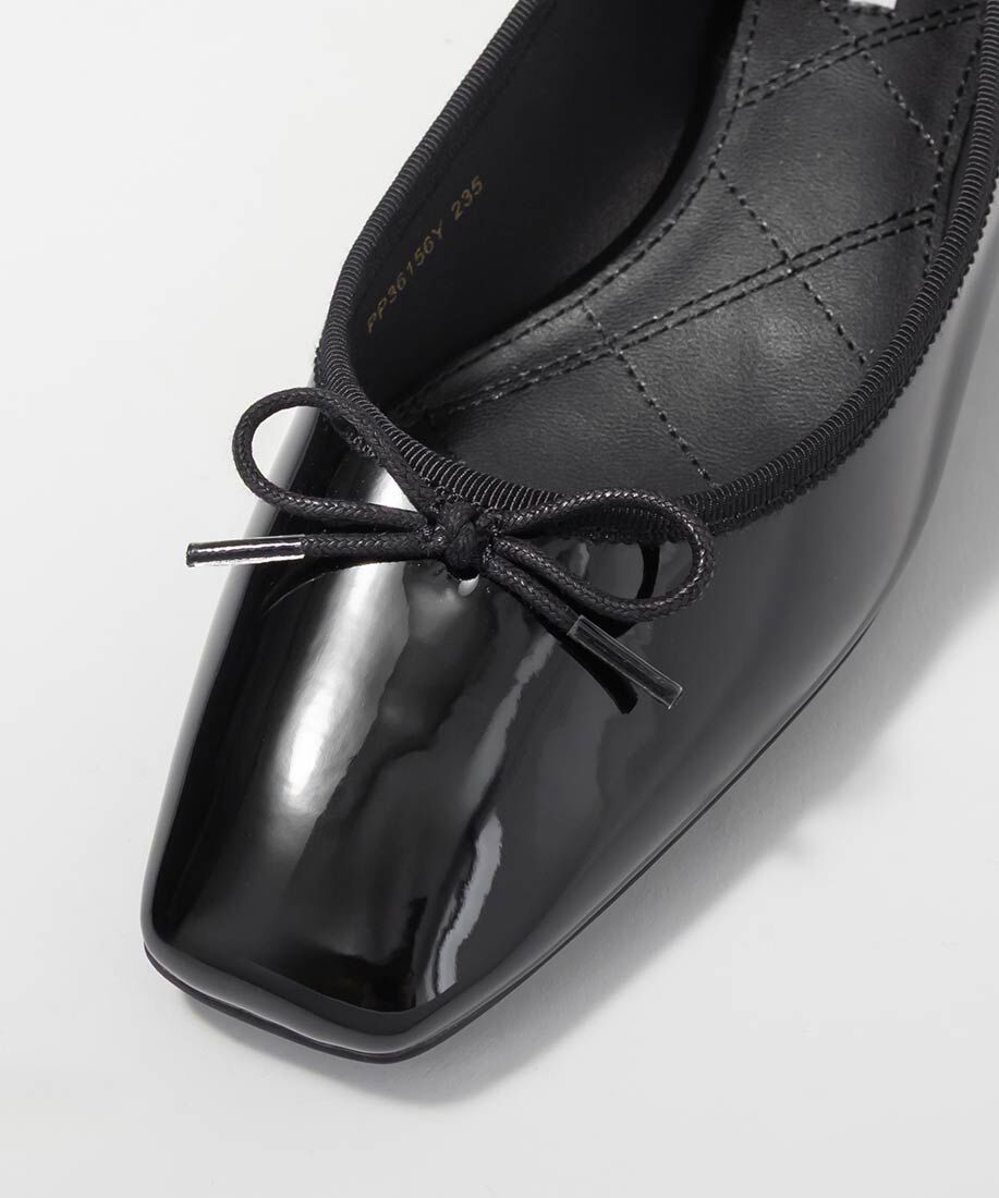  「スクエアトゥヒールアップバレエシューズ」|パンプス|