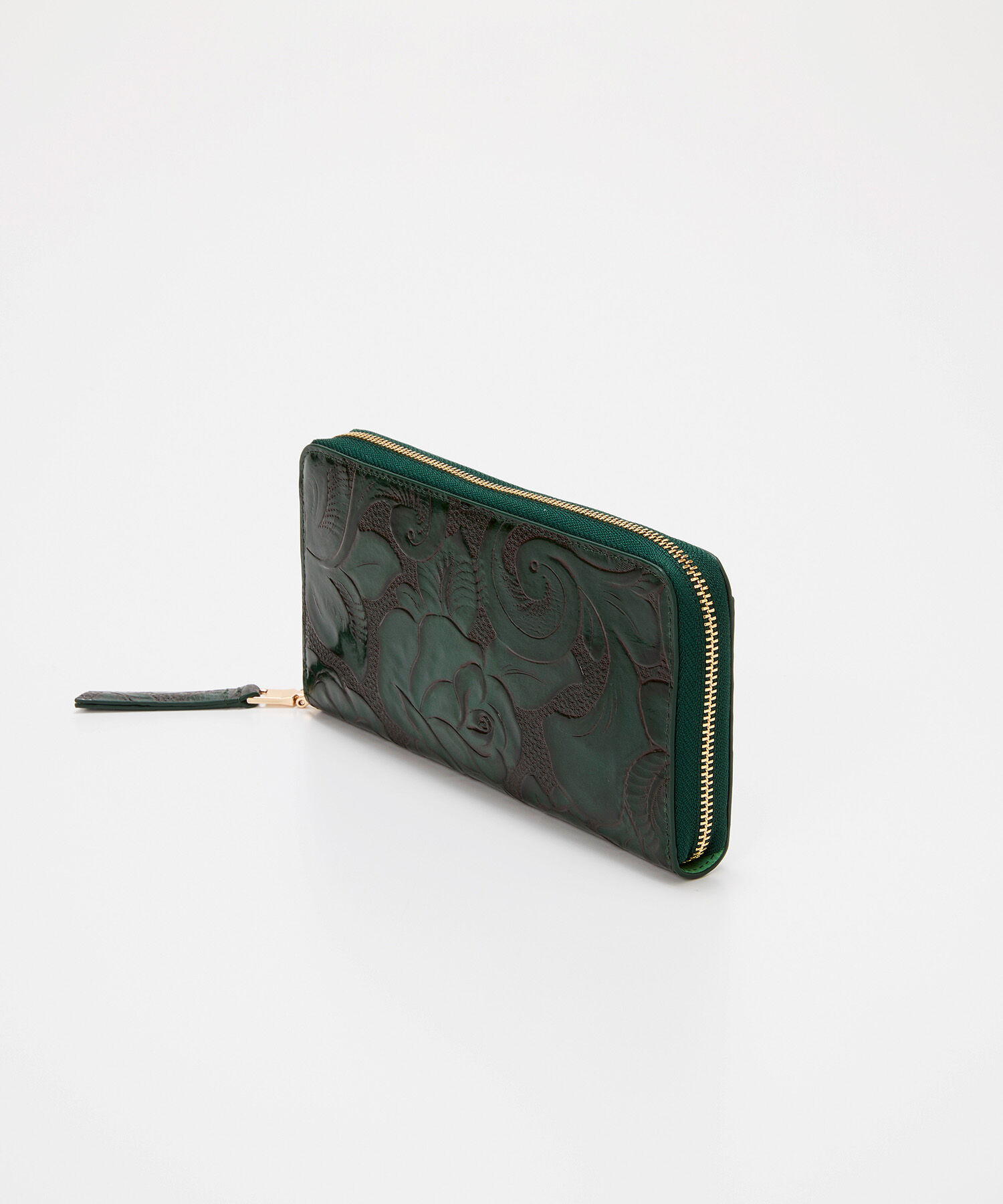 TOPKAPI BREATH「【TREASURE TOPKAPI】ローズエンボス ツヤ レザー ラウンドファスナー 長財布」|財布|