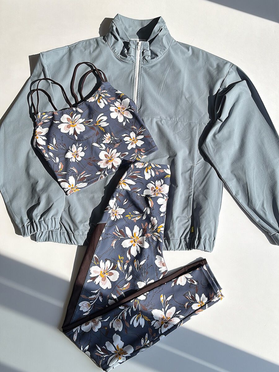  「モクレン風フラワープリントフルレギンス」|スポーツ|