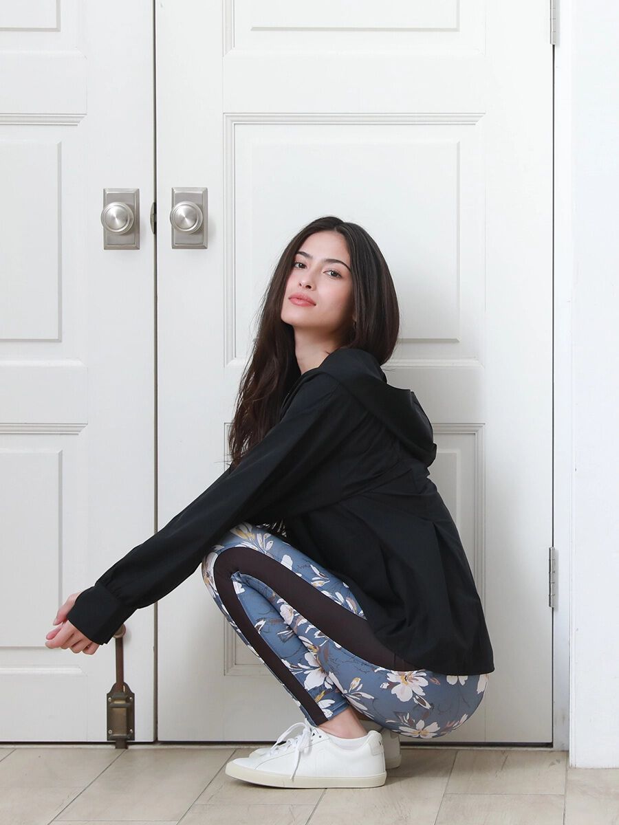  「モクレン風フラワープリントフルレギンス」|スポーツ|