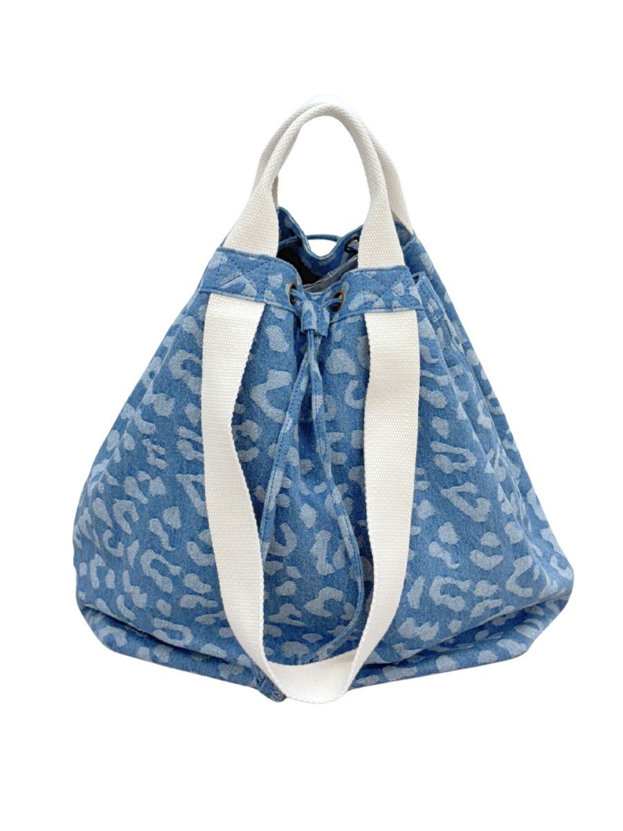 PEAK&PINE「【新作】レオパード柄デニムトートバッグ」|ショルダー・メッセンジャー|