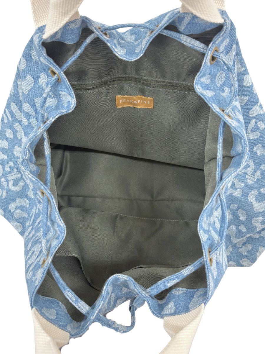 PEAK&PINE「【新作】レオパード柄デニムトートバッグ」|ショルダー・メッセンジャー|