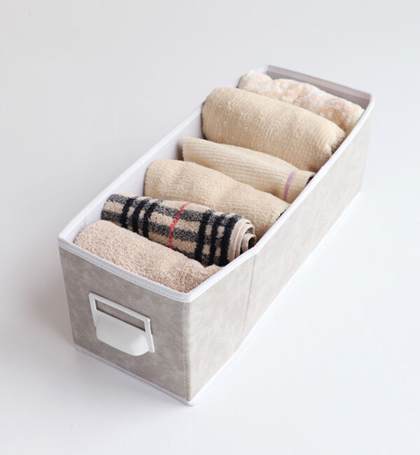 B-COMPANY「スリムな万能チェスト　セラミック風チェスト4段／幅20cm」|タオル|