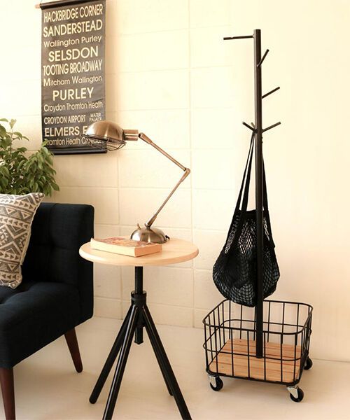  「バスケット付　ポールハンガー」|食器・キッチングッズ|