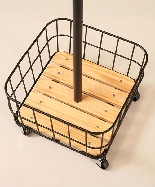  「バスケット付　ポールハンガー」|食器・キッチングッズ|
