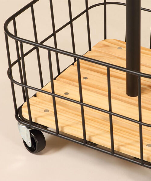  「バスケット付　ポールハンガー」|食器・キッチングッズ|