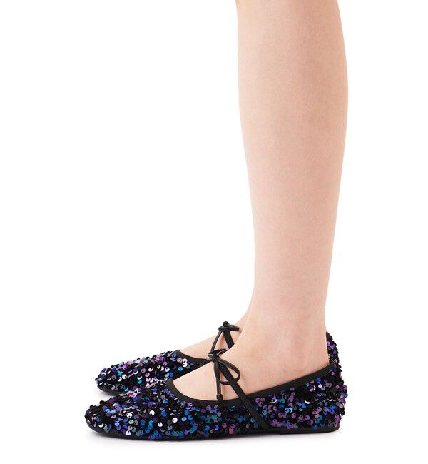SY UNITED ARROWS「＜SY＞スパンコールバレエ フラット10●&uarr;」|バレエシューズ|