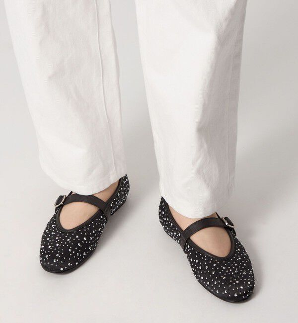 ODETTE E ODILE「サテンビジュー フラット10&uarr;」|パンプス|