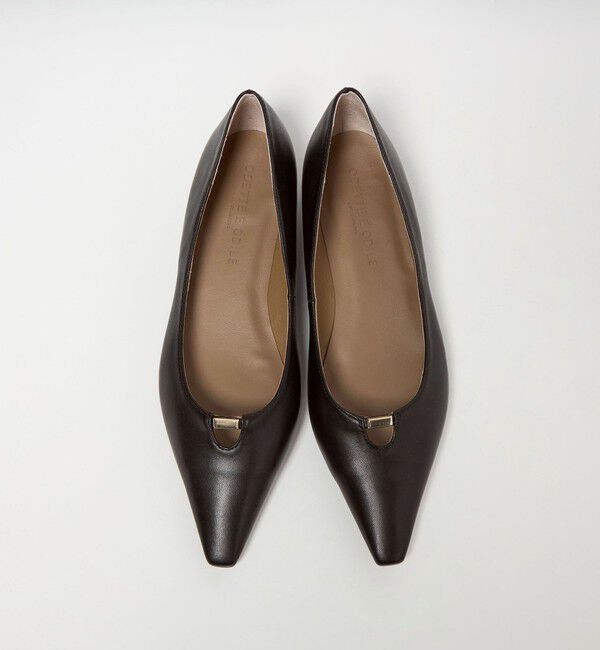 ODETTE E ODILE「レクタングルメタル フラット20&uarr;」|パンプス|BLACK