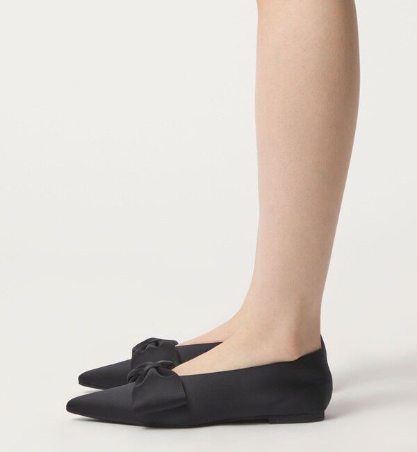 SY UNITED ARROWS「＜SY＞ポインテッド ビッグ リボン フラット10&uarr;」|パンプス|