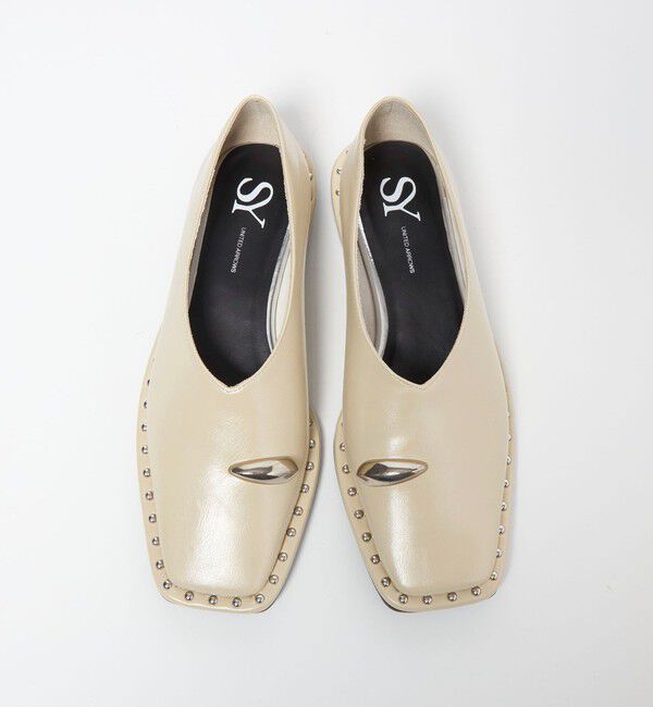 SY UNITED ARROWS「＜SY＞サムリングスクエア フラット15&uarr;」|パンプス|BEIGE